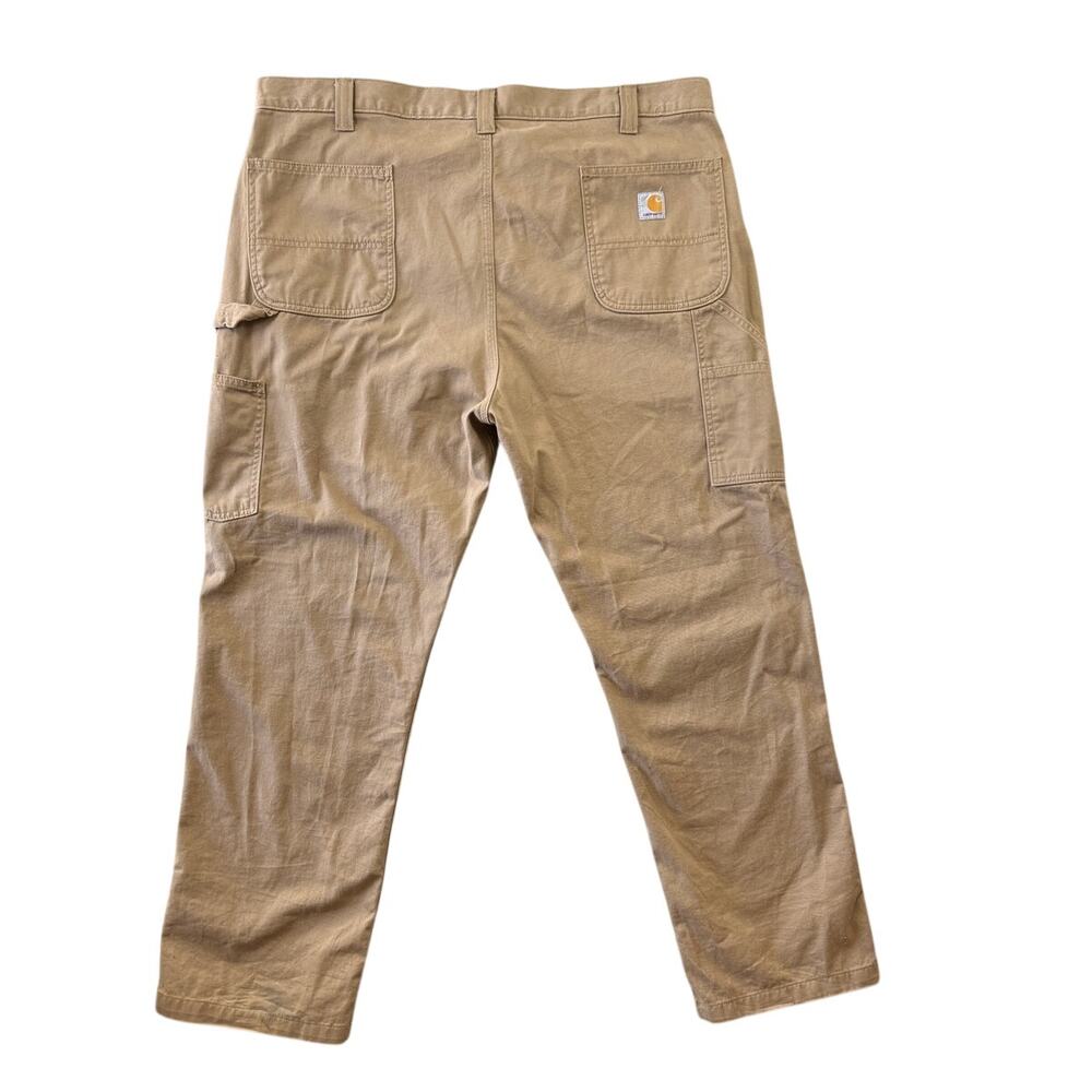 Carhartt Relaxed Fit Carpenter Cargo Twill Utility Work Pants Khaki Size 42x32